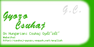 gyozo csuhaj business card